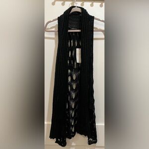BCBGMaxAzria medium Womens New with tags Black Open-Knit Sweater